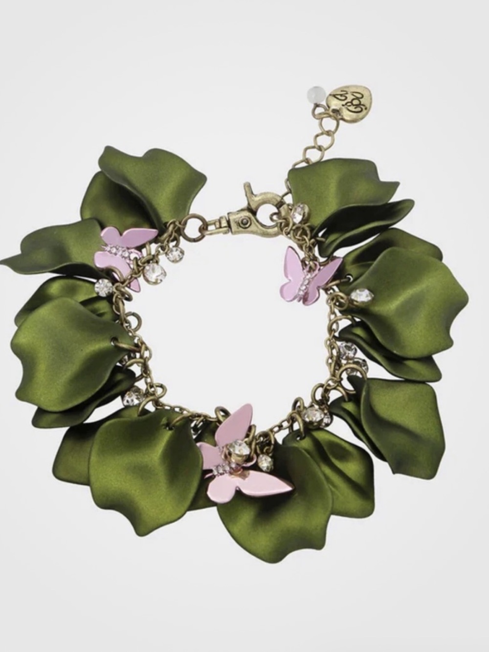 Betsey Johnson Petal To The Metal Petal Bracelet NWT 9”